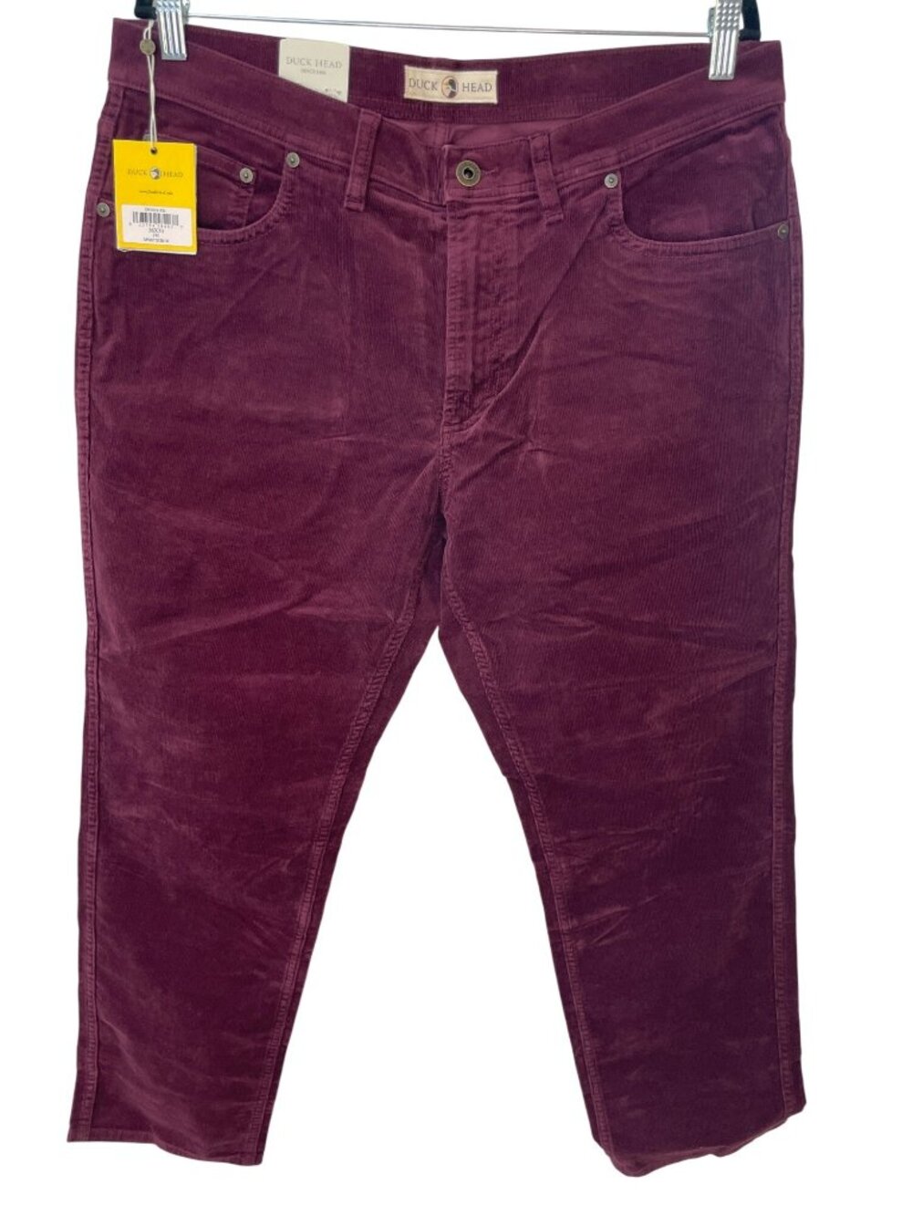 Duck Head Corduroy Pants Fig Men's Sz 36x30 Classic Fit Burgundy MSRP$128 NWT - Picture 1 of 13
